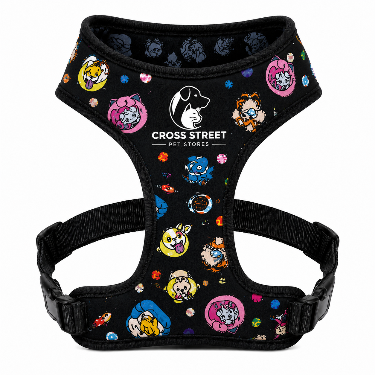 blackdogharnesswithcolorfulcartoonanimaldesignsandcrossstreetpetstoreslogo.png blackdogharnesswithcolorfulcartoonanimaldesignsandcrossstreetpetstoreslogo.png